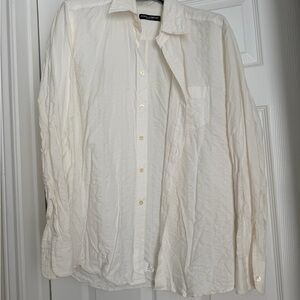 Dolce & Gabbana Men's Cream Button Down Shirt